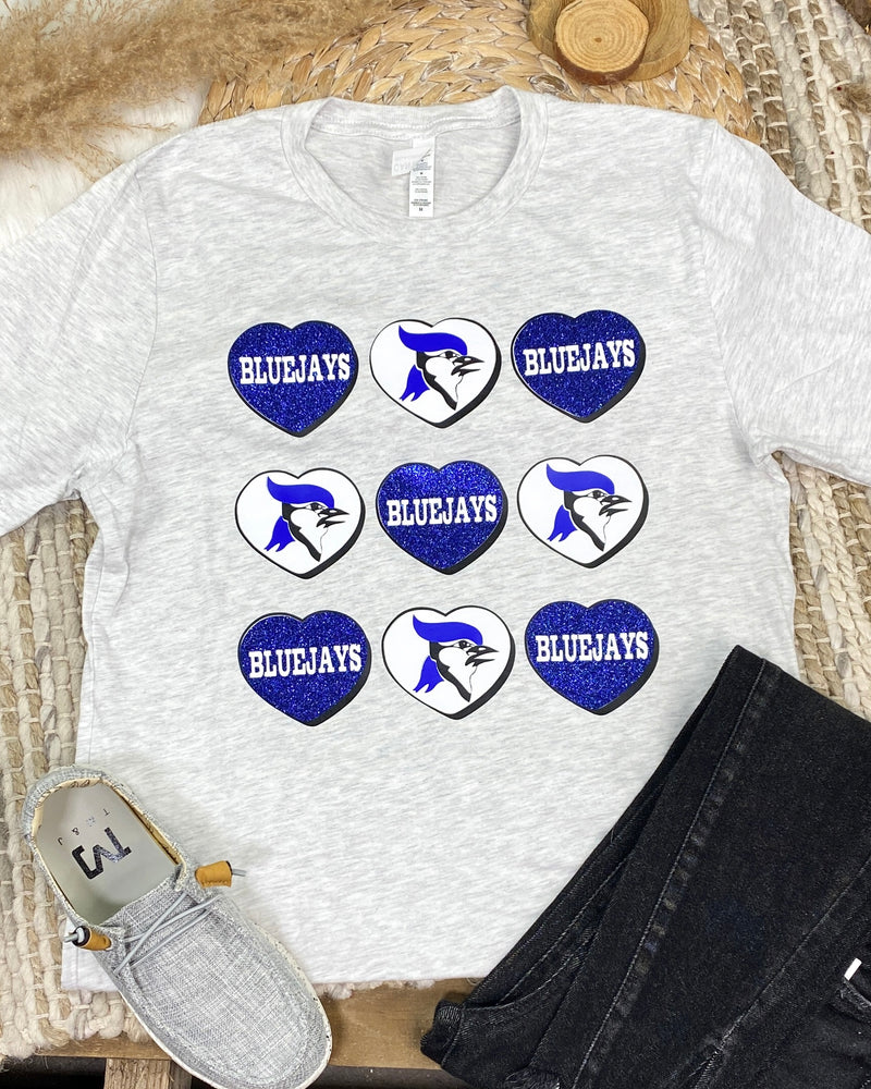 Candy Hearts Bluejays Tee