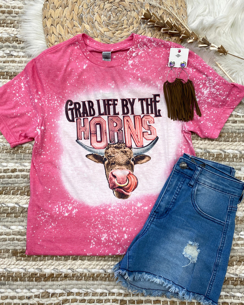By The Horns Tee In Pink