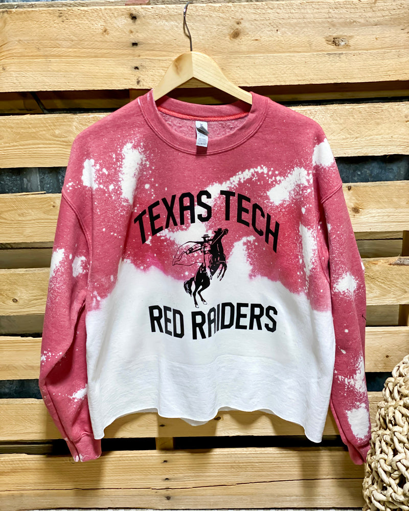 Texas Tech Half Bleached Pullover