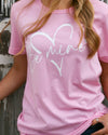 Be Mine Tee In Pink