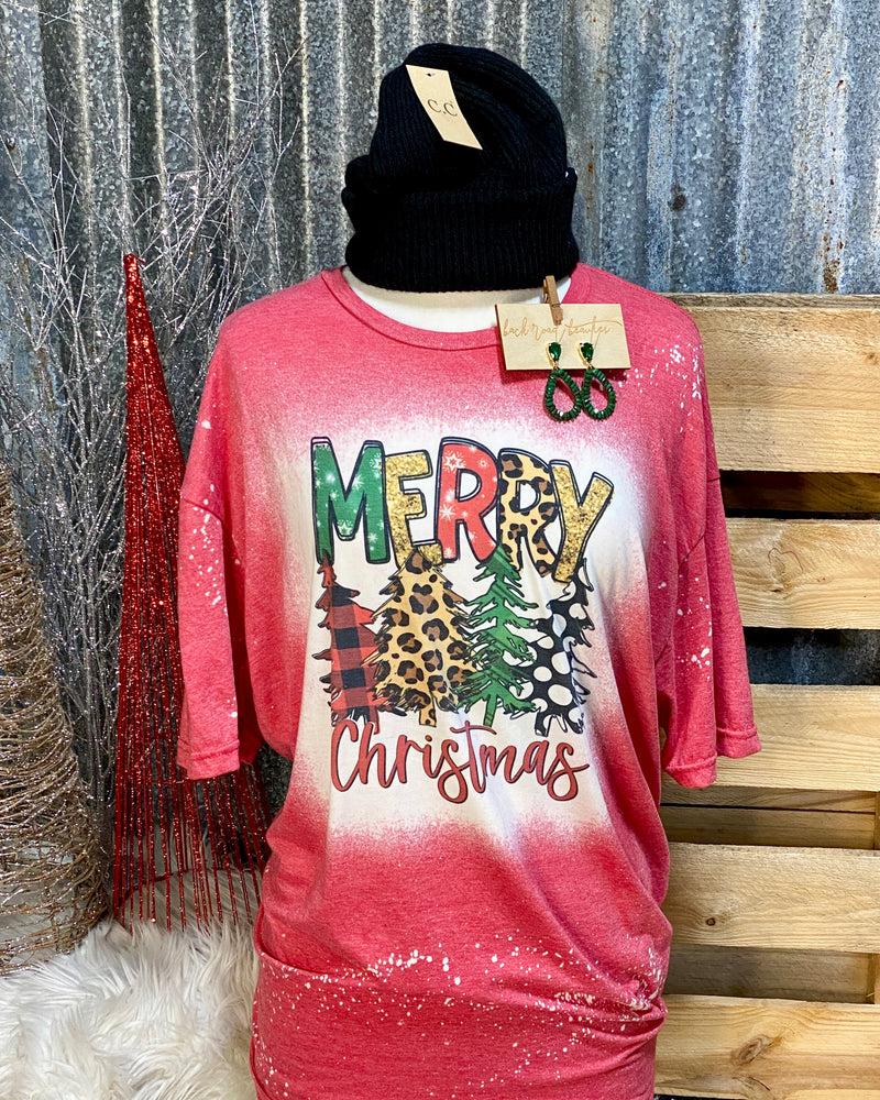 Wild Merry Christmas Tee In Red